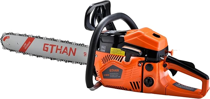 62cc Gas Powered Chainsaw 2-Cycle Gasoline Chain Saw with 20-Inch Guide Bar Cordless Gas Chainsaw for Tree Cutting Firewood Garden and Farm Use