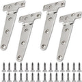 316 Stainless Steel T Hinges Marine Grade 6'' x 3" Heavy Duty Boat Hatch Hinge (150 mm X 72 mm) 4 Pack Casting Cabinet Hardware Door Hinge with Screws