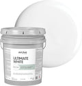 EVOLVE Ultimate White Paint & Primer in One, Semi-Gloss White, 5 Gallon – Interior & Exterior, One-Coat Coverage, Excellent Hide, Low Odor, Low VOC, Washable Paint for Walls, Ceilings & Trim