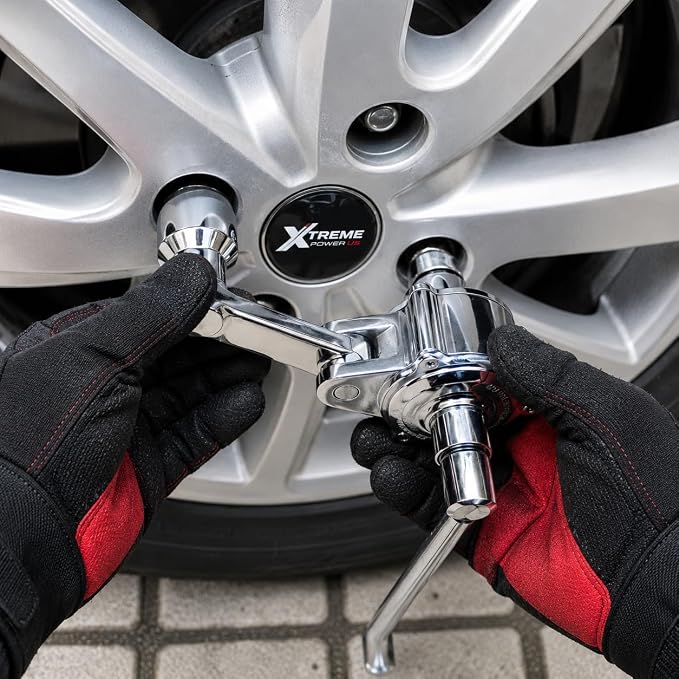 XtremepowerUS Torque Wrench Multiplier Lug Nut Labor Saving Wrench Remover Set (1/2" Driver) Wrench Lug Nut Remover 17mm, 19mm, 21mm Sockets w/Case