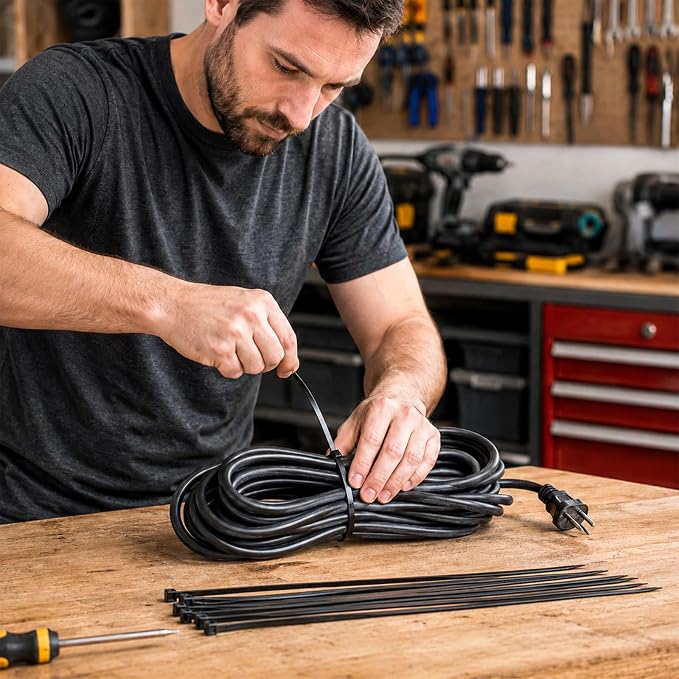 Zip Ties 12 inch, 4000 Pack Heavy Duty Black Zip Ties with 120 lbs Tensile Strength, Self-Locking Nylon Cable Ties,Wire Ties for indoor and outdoor use.