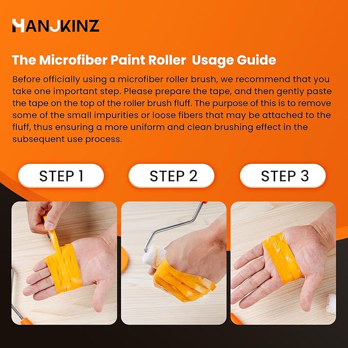 50 Pack Microfiber Paint Roller, 2 Inch and 4 Inch Small Paint Roller Covers, 3/8 Inch Nap, Mini Paint Rollers for House Painting with Paint Roller Frame, Wall Painting Tool