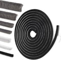 Self-Adhesive Weather Stripping Seal for Doors & Windows – Soundproof Insulation Gap Filler for Sliding, Exterior, Front, and Jamb Frames – 0.6" x 0.35" x 33 ft, Black