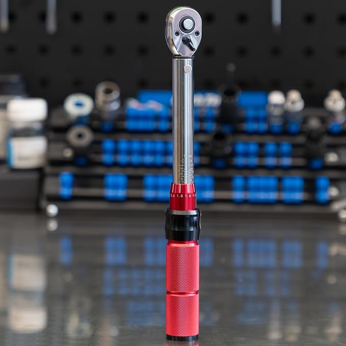 ROCKBROS Bike Torque Wrench 1/4 Inch 13-Piece Kit | 72-Tooth Gear, 2 to 24 Nm / 17.7~212.42 in-lb, Dual-Direction Click Type, 0.2 Nm/0.5° Micro-Adjustment Bike,E-Bike,Motorcycle
