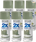 Rust-Oleum 249094-6PK Painter's Touch 2X Ultra Cover Spray Paint, 12 oz, Gloss Sage Green, 6 Pack