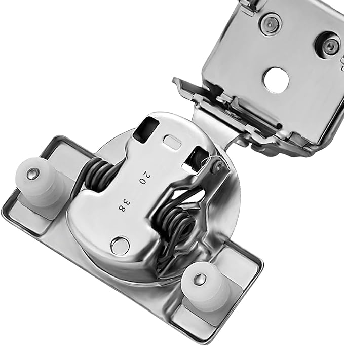 Ravinte 60 Pack 30 Pairs 1-1/4 inch Overlay Soft Close Hinges for Kitchen Cabinet Hinges Satin Nickel Hidden Hinges Stainless Steel Concealed Hinge self Closing