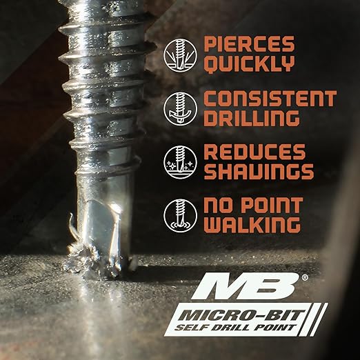 Fasteners Plus ST Fastening Kwikseal Woodbinder Metal to Wood #10 X 2-1/2" Black Screws with EPDM Rubber Washer, 250-Count - Designed for Metal Roofing and Siding Panels
