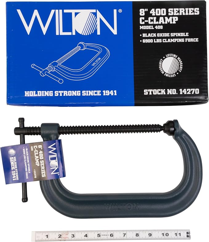 Wilton C-Clamp, 8-1/4" Opening, 4-15/16" Throat, 6900 Lbs. Clamping Force (Model 408) (Pack of 2)
