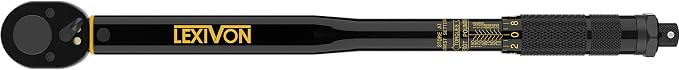 LEXIVON Torque Wrench 1/2-Inch Drive Click 10~150 Ft-Lb/13.6~203.5 Nm (LX-183)