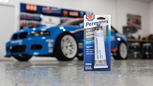 Permatex 80050 Clear RTV Silicone Adhesive Sealant, 3 oz (Pack of 2)