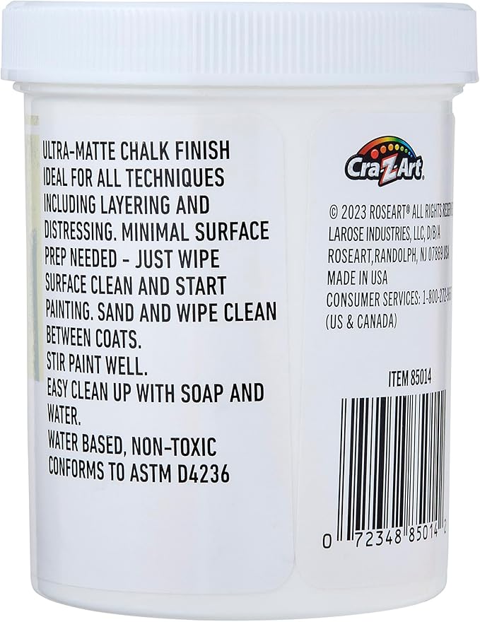 Charming Chalk All-In-One Furniture & Décor Paint - 8oz Sheepskin Cream, Ultra Matte Chalk Finish Paint, Ideal For All Techniques Including Distressing, No Prep Needed, Made In USA