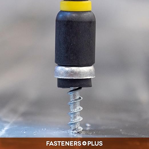 ST Fastening Micro-Bit ZXL WoodBinder Metal to Wood #10 x 1 1/2" Galvanized Screws with EPDM Rubber Washer, 250-Count - Designed for Metal Roofing and Siding Panels