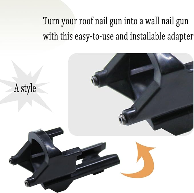 Vinyl Siding Adaptor Tip for Dewalt Roofing Nailer Cordless 20v DCN45RND1, DCN45RN, DCN45RNB Tip Replacement Vinyl Trim Adaptor and Vinyl Siding Adaptor ((A style))