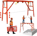 Folding Scaffolding Platform 69"x52.7"x15", 880 Lbs Capacity, 5-Level（33.8-52.7“） Height Adjustable Work Platform with Rhombus Anti-Slip Surface, Portable Scaffolding Ladder for RV and Home Decor