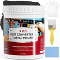 DWIL Rust Converter for Metal, 2 in 1 High-Flow Fluidity Converts Rust, Rust Converter Paint and Primer to Long-Lasting Protective Coating, No Primer Needed, Black, 32 oz
