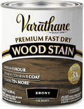 Varathane Premium Fast Dry Wood Stain | 1 Hour Dry Time | 1 Coat Color | Interior Wood Stain | Furniture, Cabinets, Doors, Trim | Quart | Ebony