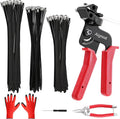 Stainless Steel Zip Ties Kit with 150 Metal Cable Ties & Metal Cable Tie Wrap Gun, Heavy Duty Outdoor Fastening Tool for Exhaust Pipe, Chain Link Fence, Auto Repair, Industrial Cable Binding