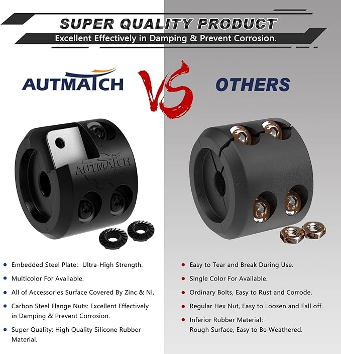 AUTMATCH Winch Cable Hook Stopper (1 Pack), Silicone Rubber Winch Stopper for Wire & Synthetic Rope, Winch Line ATV UTV, Shock Absorbent, Prevent Pulling Bounce and Abrasion, Black