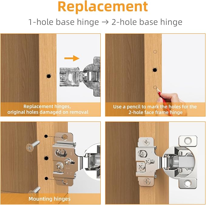 Chibery 10 Pack 1/2" Overlay 3D Soft Close Concealed Hinge, Face Frame Door, Small Angle Slow Close, Self Closing Hidden Satin Nickel, 105° Concealed Stainless Steel Hinges for Kitchen Cabinet Door