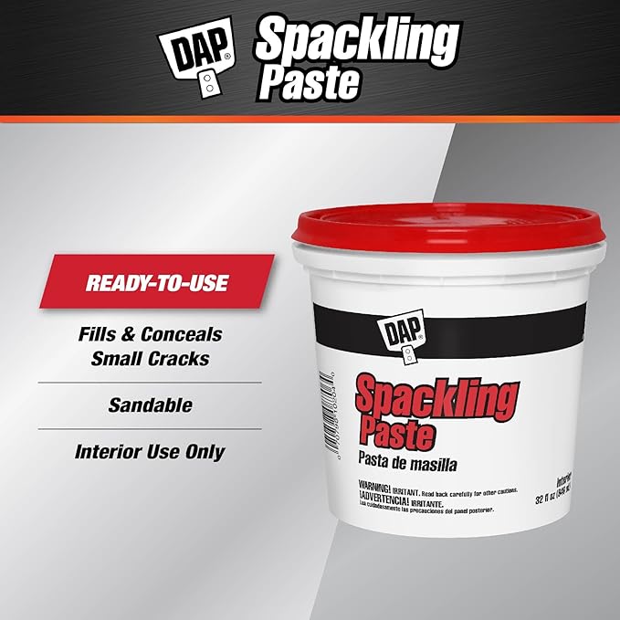 DAP Spackling Paste, White, 32 Oz (7079810204)