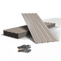 10pcs Metal Roofing Panels, 60.63'' L ×17.72'' W 72.98 ft² Corrugated Metal Sheets, Galvanized Steel Roof Fence Panels for Mobile Homes, Garages, Chicken Coop, Sheds, Stables, Patio, Warm Gray