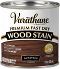 Varathane Premium Fast Dry Wood Stain | 1 Hour Dry Time | 1 Coat Color | Interior Wood Stain | Furniture, Cabinets, Doors, Trim | Half Pint | Gunstock