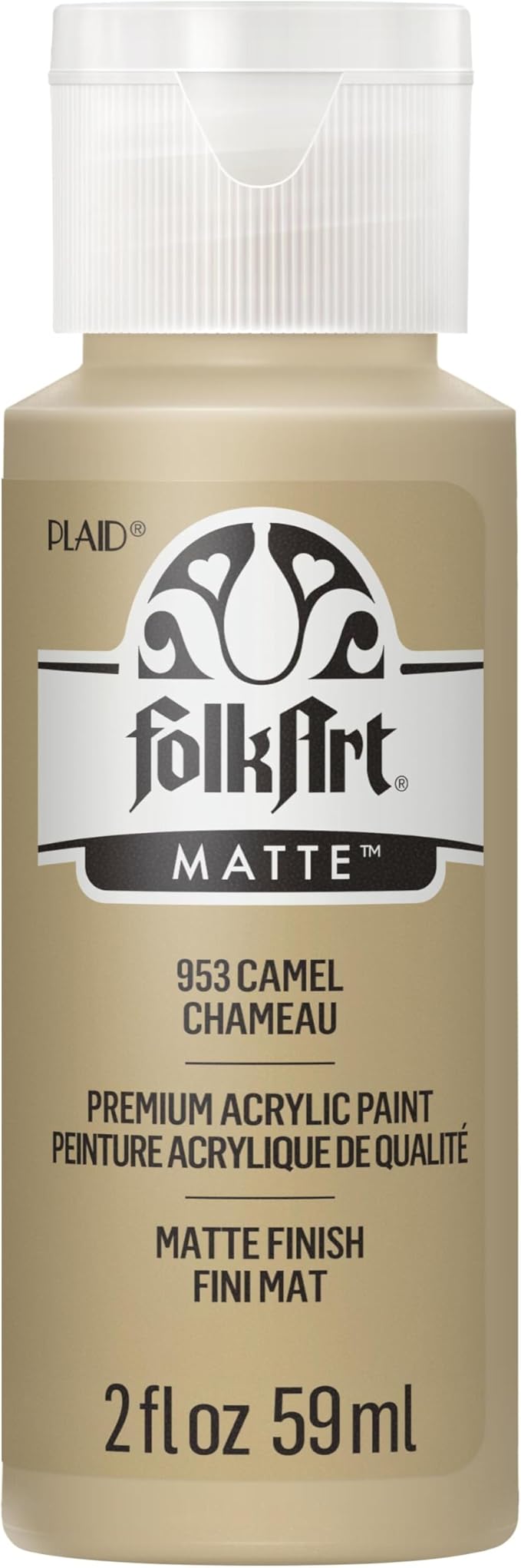FolkArt Acrylic Paint in Assorted Colors (2 oz), 953, Camel