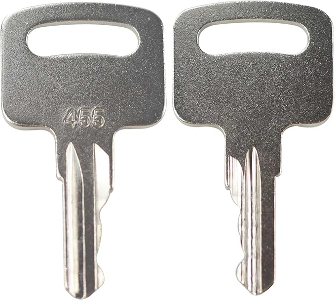 6PCS 455 Ignition Keys Heavy Equipment Forklift Key 104466 Compatible with Boo-m Lifts Scissor Lift Gen-ie Skyjack Te-rex JL-G Snor-kel Snor-kel Man-Lift Upright