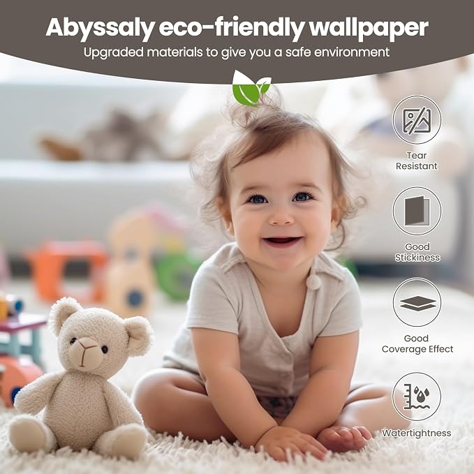 Taupe Peel and Stick Self Adhesive Wallpaper Countertop Contact Paper | Removable Self Adhesive Waterproof Bathroom Wallpaper 15.7" X 118" Kitchen Vinyl Wrap for Cabinet Wall Cover Paper