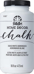 FolkArt Home Decor Chalk Furniture & Craft Paint in Assorted Colors, 16 ounce, White Adirondack,34846