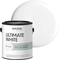 EVOLVE Ultimate White Paint & Primer in One, Semi-Gloss White, 1 Gallon – Interior & Exterior, One-Coat Coverage, Excellent Hide, Low Odor, Low VOC, Washable Paint for Walls, Ceilings & Trim