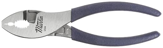 Martin P210 Combination Slip Joint Plier with Plastic Grip, 10" Overall Length
