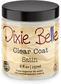 Dixie Belle Paint Company | Satin Clear Coat (8oz) | Satin Finish Polyacrylic Topcoat | Chalk-Friendly Furniture Paint Finish
