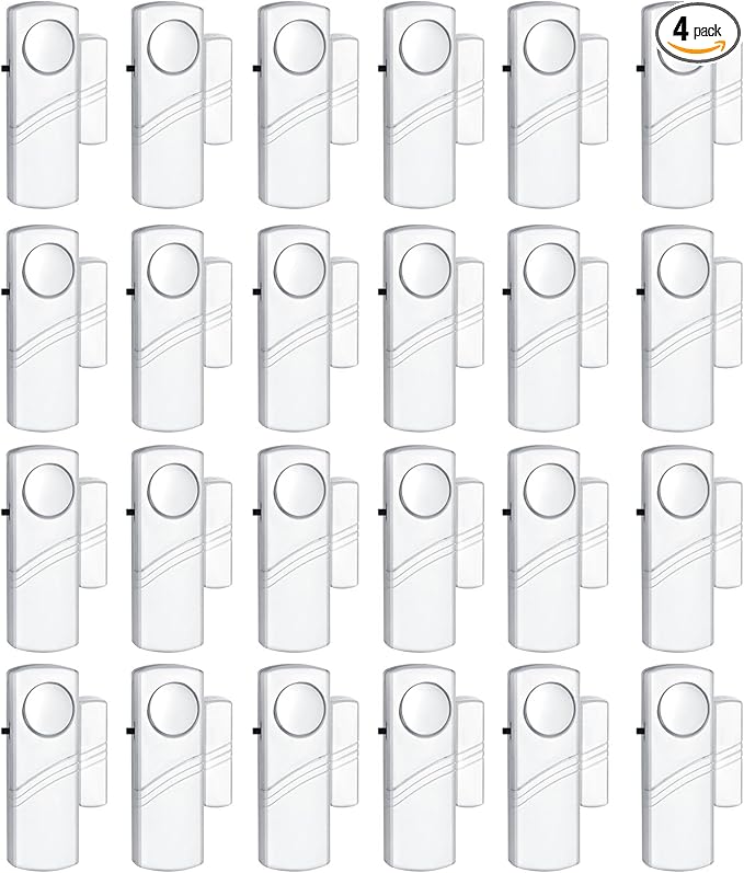 Security Door Window Alarm, 90DB Wireless Sensor Door Window Burglar Alarm, Door Alarms for Kids Safety, Easy Installation Doorbell Alarms for Office House Window Pool (24 Pack)