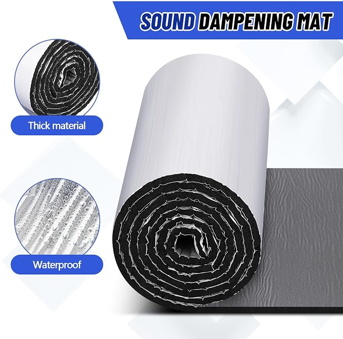 16" x 78" Thermal Sound Deadening (13MM 512MIL) Automotive Heat Shield Reflective Insulation Mat Vehicle Car Truck SUV RV Engine Bay: Firewall Noise Reduce Heavy Duty Self-Adhesive DIY