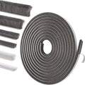 Self-Adhesive Weather Stripping Seal for Doors & Windows – Soundproof Insulation Gap Filler for Sliding, Exterior, Front, and Jamb Frames – 0.35" x 0.35" x 33 ft, Gray