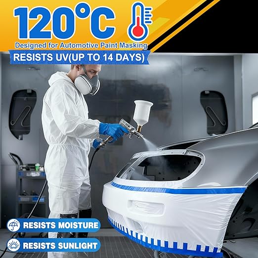 Aheroi Painters Masking Tape, 24 Rolls Blue Painting Tape Bulk 120℃ Automotive Masking Tape (1320yd=24 * 1in*55yd), Multi-Purpose Painter's Tape for Walls Labeling Arts DIY, No Residue Easy Removal