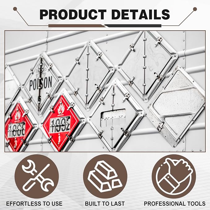Shimeyao 20 Pack Stainless Steel Placard Spring Clip 1 Inch x 2.5 Inch Stainless Steel Replacement Spring Clip for Placard Holder