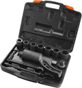 VEVOR Torque Multiplier, 1 Inch Drive Lug Nut Wrench/Multiplier Heavy Duty Torque Multiplier Wrench Set, 1:58 4800N.m Lug Nut Remover, Includes 8 Sockets (24-38mm) and Storage Case