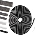 Self-Adhesive Weather Stripping Seal for Doors & Windows – Soundproof Insulation Gap Filler for Sliding, Exterior, Front, and Jamb Frames – 0.2" x 0.35" x 33 ft, Black
