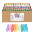 Colorations Jumbo Washable Chalk, Set of 126, Each Piece 4” x 1”, Bulk Outdoor Play Supplies, Non-Toxic, 4+, Classroom Must Haves, Party Favors