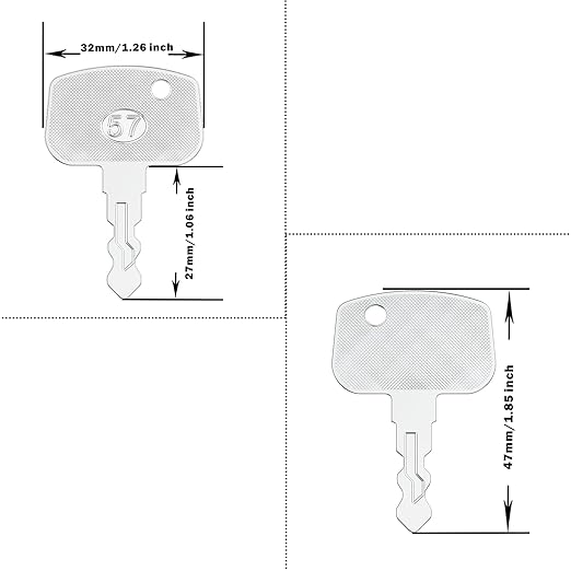 68920 Ignition Keys, 10 Pack PL501-68920 Kubota Keys fits Cart Truck Kubota Tractor Loader RTV900 RTV500 BX1850, SVL90 SVL75