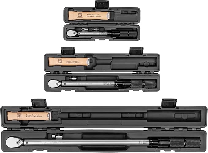 TEKTON 1/4, 3/8, 1/2 Inch Drive Micrometer Torque Wrench Set | TRQ95902