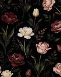 ILHIIOR Dark/Pink Floral Peel and Stick Wallpaper 17.5 x 118 Inches | Leaf Removable Self Adhesive Waterproof Contact Paper, Renter Friendly Decor for Cabinets, Drawers & Bedroom Walls