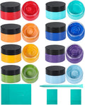 8 Colors Screen Printing Chalk Paste Kit with 4 Squeegees, 50g/Jar Reusable Self-Adhesive Stencil Paint for Wood, Glass, Canvas, Chalkboard, DIY Home Decor Crafts & Art Supplies