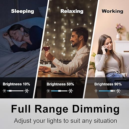 BESTTEN 12 Pack Super Slim Slide Dimmer Light Switch, Single Pole or 3 Way Dimmer Switches, Compatible with LED Dimmable Lamp, CFL, Incandescent, Halogen Bulb, ETL Listed, White