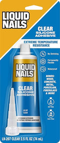 Liquid Nails Clear Small Projects Silicone Adhesive, 2.5 oz