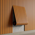 YU LI 3DH Peel and Stick PVC Slat Wall Panel 118"x15.75" Self-Adhesive Thick Faux Walnut Wood Grain Wallpaper Panel 3D Soundproof Wall Panels for Walls & Ceilings