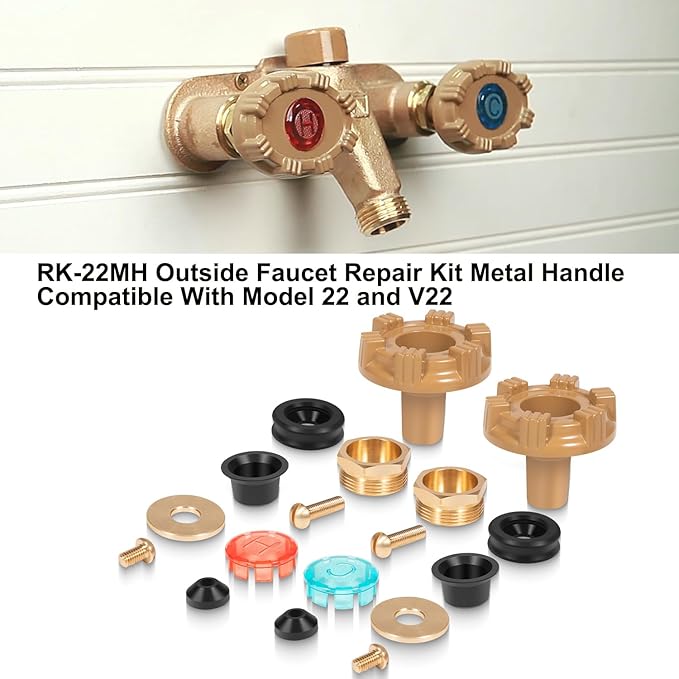 RK-22MH Repair Kit Metal Handle,Outside Faucet,Compatible with Woodford Model 22, Model V22