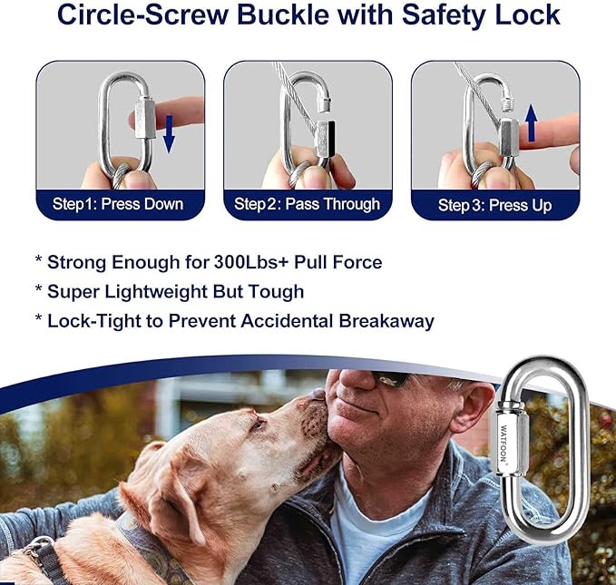 Tie Out Cable for Dogs Up to 300lbs,35ft Extra Strong 1000lbs Break Strength Tie-Out Tether Trolley Training Lead,Dog Run Cable for Yard Garden Park Camping Outside (Purple, 300lbs 35ft)
